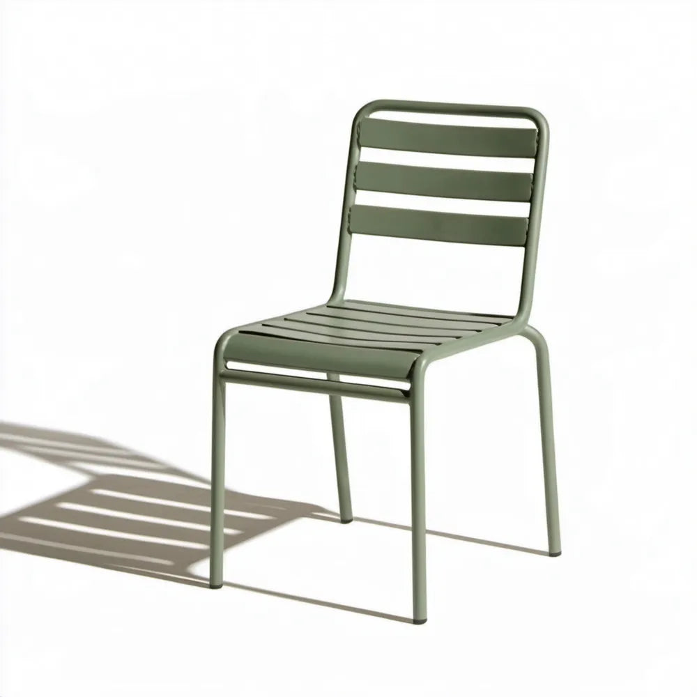 Aluminiowe krzesło ogrodowe oliwkowozielone 52 × 57 × 84 cm